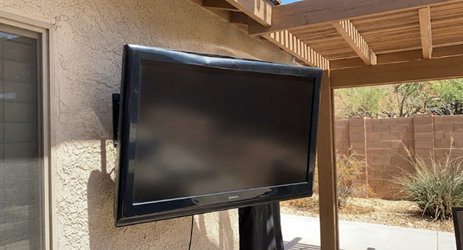 Damaged Outdoor TV Damaged Outdoor TV