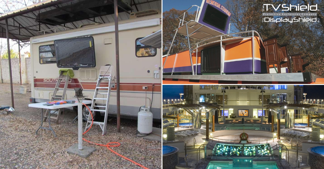 Outdoor TV Enclosure for Boats, Yachts, RVs, Seaside, and More