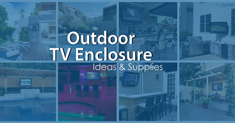Outdoor TV Enclosure ideas - in outdoor kitchen, by pool, and more
