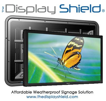The Display Shield weatherproof digital signage enclosure