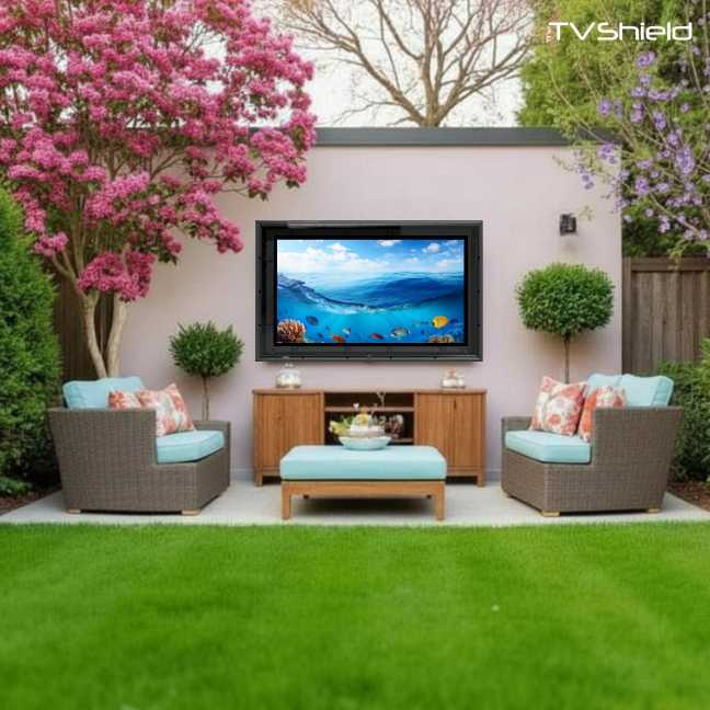 The TV Shield Outdoor TV Spring Time