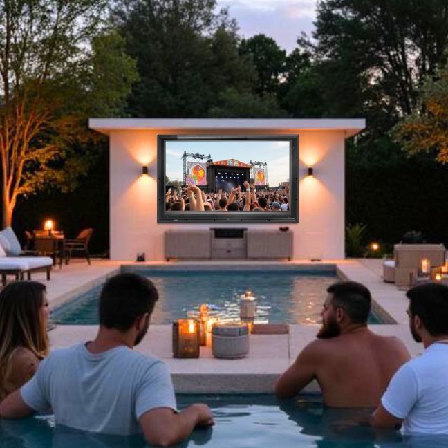 Outdoor TV Solution The TV Shield: Stream Live Concert in Backyard