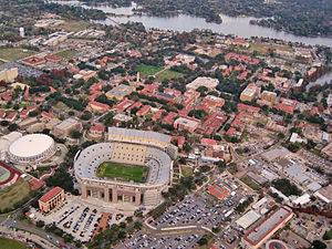 The Tiger Stadium, also known as Death Valley, one of America's biggest stadiums 