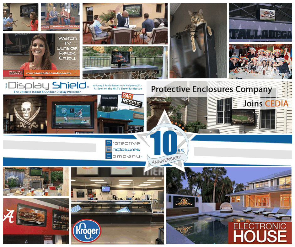Protective Enclosure Company 10 Year Anniversary, PEC, The TV Shield Weatherproof Outdoor TV Enclosures Protective Enclosure Company 10 Year Anniversary, PEC, The TV Shield Weatherproof Outdoor TV Enclosures
