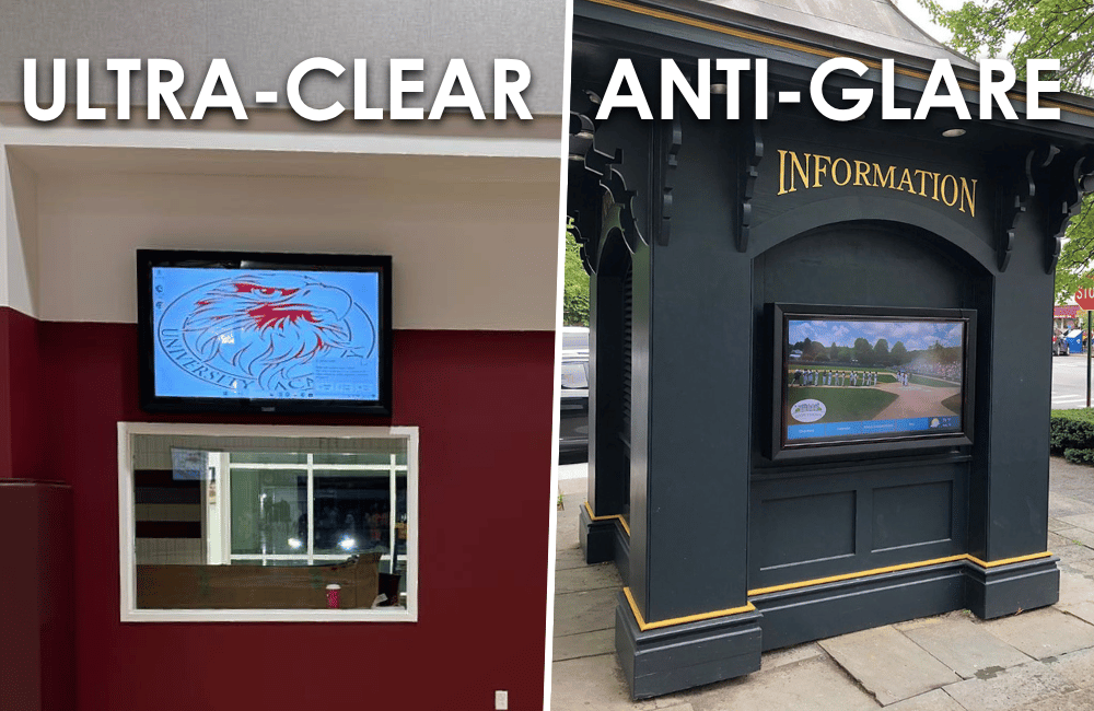 Outdoor TV Enclosure Clear vs Anti-Glare Front Shield